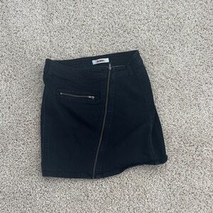Vintage BONGO Jean Mini Skirt with Zipper Accent